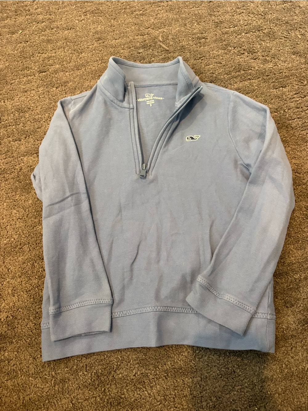 Vineyard Vines Kids Blue Quarter-Zip Pullover